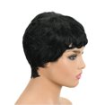 thumbnail image 3 of Peluca de estilo corto, peluca europea y americana, peluca de pancarta inclinada para mujer, pelo corto y rizado, fibra química, casco de red interior JM, 3 of 5