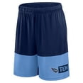 thumbnail image 2 of Men's Logo Athletic Navy Tennessee Titans Best of the Best Shorts, 2 of 3