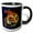 Black/White, variant on 3drose, Bengal Tiger Vector with Decorative Circle Edge, 11oz Two-tone Red Mug