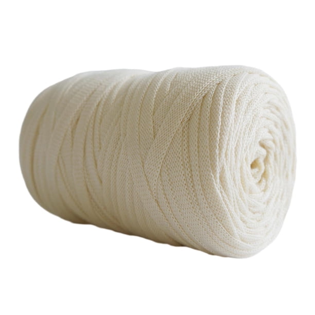 Proyectos de crochet con hilo de punto, paquete de material para hacer bolsos de macramé, hilo grueso Beige