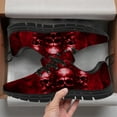 thumbnail image 3 of Customuart Skull Shoes for Men Running Shoes Red Sneakers Size 6, 3 of 5