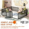 thumbnail image 6 of DreamBuck Full Montessori Floor Bed with Safety Fence and Door, Metal Floor Bed Frame, Minimalist Versatile Floor Bed for Boys, Girls, Full Bed Frame for room, Playroom, 6 of 7