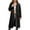 Black, variant on Women's Mid-length Hooded Long-sleeved Sweatshirt Winter Coat Black L