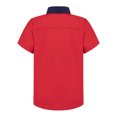 thumbnail image 3 of Doomiva Chemise à Manches Courtes pour Garçons Chemises Habillées Formelles Coupe Régulière Uniforme Scolaire Rouge 160, 3 of 7