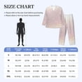 thumbnail image 4 of Susaid Glitter Light Pearl Print Men's Long Sleeve Pajama Set, Two-Piece Button-Down Loungewear PJs Set, Comfortable Sleepwear for Relaxation-Medium, 4 of 7