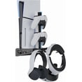 thumbnail image 4 of Uberwith for PS5/PS5 Slim/ PS5 Pro Wall Mount, Accessories Kit with Cooling Fan & Charging Station, Shelf Floating Mount for PS5/PS5 Slim/ PS5 Pro Disc & Digital Console, Behind TV Wall Bracket, 4 of 7