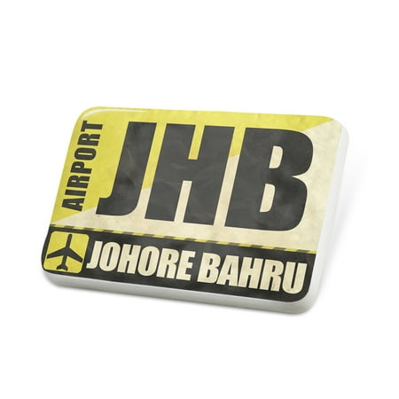 Porcelein Pin Airportcode JHB Johore Bahru Lapel Badge – NEONBLOND