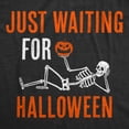 thumbnail image 2 of Mens Funny T Shirts Just Waiting for Halloween Sarcastic Graphic Novelty Tee for Men Graphic Tees, 2 of 9