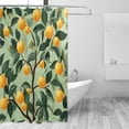 thumbnail image 2 of Yayeee Shower Curtain with Hooks 72"x72" Waterproof Fabric Bathroom Hanging Decor, Orange Tree, 2 of 5