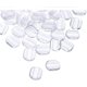 thumbnail image 1 of 100 Uds. Almohadillas transparentes cómodas para pendientes con Clip, 0,31 pulgadas x 0,39 pulgadas, almohadilla invisible Invisible para Clip de oreja, almohadilla antideslizante ovalada Feliz Sencillez, 1 of 5