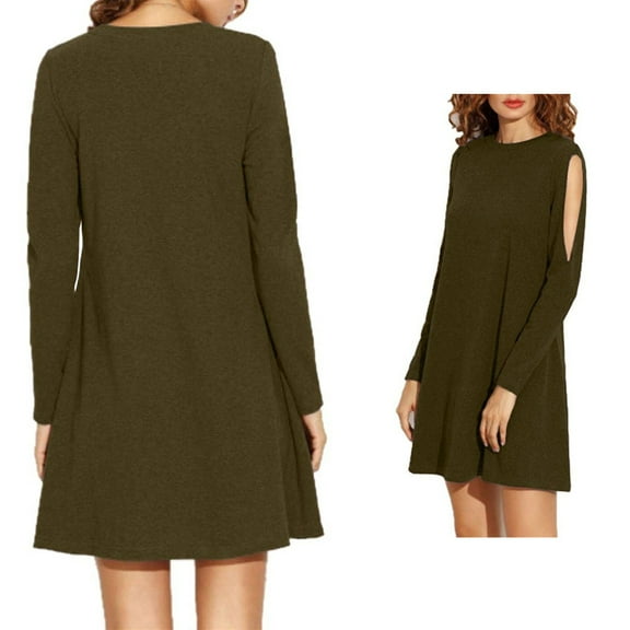 Almondina Tunic Dress With Slivered Sleeves