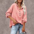 thumbnail image 2 of Siilsaa Sweatshirts for Women Womens Tops Casual Long Sleeve Sweatshirt Shirt Crewneck Pullover T Shirts Loose Blouses Pink,XL, 2 of 5