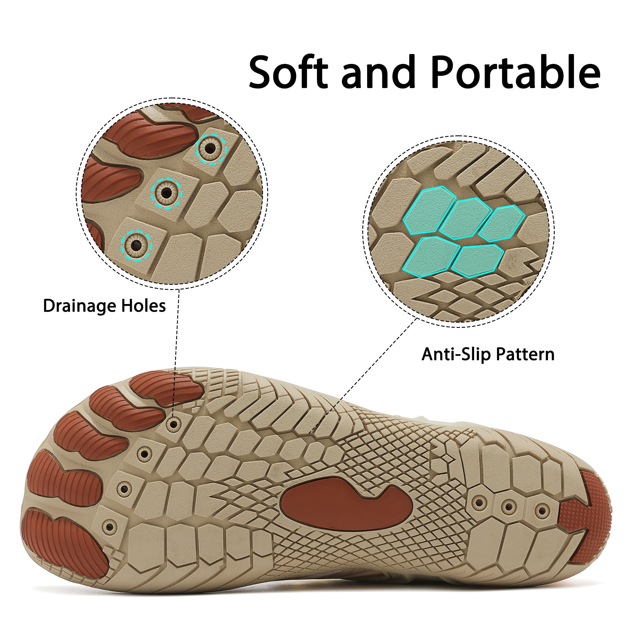 Water Shoes for Women Men Wide Toe Box Quick Dry Barefoot Sport Shoes Lightweight Non Slip Hiking Shoes for Swimming Beach Walking Surfing Yoga