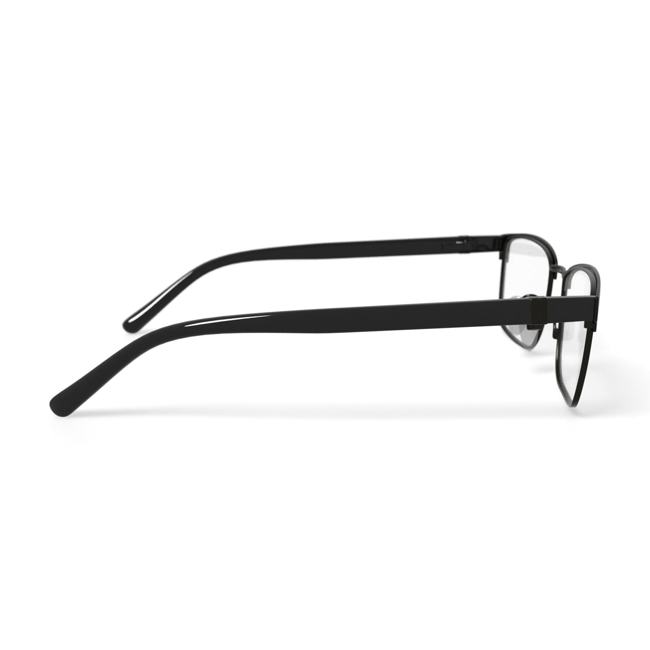 Walmart Men's 0413 Browline Prescription Eyeglasses with Case, Black