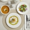 thumbnail image 4 of Tabletops Gallery 12 Piece Fleur Embossed Porcelain White Dinnerware Set of Plates Bowls Dishes - Service for 4, 4 of 5