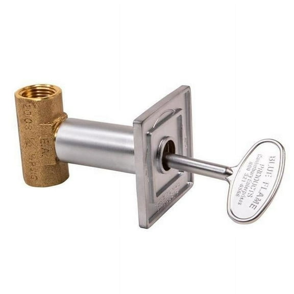 Straight Zinc Gas Valve Flange Kit, Blue, Silver & Satin Chrome - Pack of 24