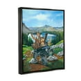 thumbnail image 3 of Stupell Industries Woodland Animals Off-Roading Animals & Insects Painting Black Floater Framed Art Print Wall Art, 25 x 31, 3 of 9