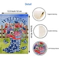 thumbnail image 6 of 4th of July Welcome Garden Flag Stars and Stripes American Flag Poppy Flower Butterfly Spring 12.5x18 Double Sided Boots Memorial Independence Day Outside Yard Patriotic Party Decoration, 6 of 6