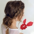 thumbnail image 2 of Unique Bargains 1 Pc Solid Rabbit Ears Scrunchies Red, 2 of 5