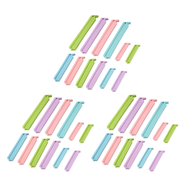 36X Cocina Almacenamiento de Plástico Alimentos Snack Seal Sellado Bolsa Clips Sellador Abrazadera S, M, L