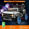 thumbnail image 6 of Ford Bronco Raptor 24V Kids Ride on Toys, Battery Powered Ride on Cars 2 Seater with Remote Control, Electric Car for Boys Girls 3-8 w/Bluetooth & LED Headlights, White, 6 of 8
