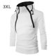 thumbnail image 1 of Sudadera con capucha para hombre, 2 cremalleras, color block, sudadera con capucha, sudadera con capucha de otoño, blanco, 3XL Kearding AP002501-05, 1 of 7