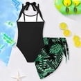 thumbnail image 3 of Miaoju Girls Swimsuit Size 8 Cute Ruffle Bikini Sets for Girls 12-14 Drawstring Bottoms Girls Swimwear Tankini 3-Piece Cutout Girls Bathing Suits Size 7-8, 3 of 6