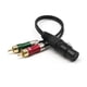 thumbnail image 2 of XLR a Doble Cable de Micrófono RCA Cable Splitter Patch Y Cable, 2 of 7