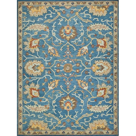 Newport Hand-Tufted New Zealand Wool Blue/Ivory 14'x18' Area Rug