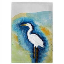 Betsy Drake GT453 Great Egret Left Guest Towel - 20 x 20 in.