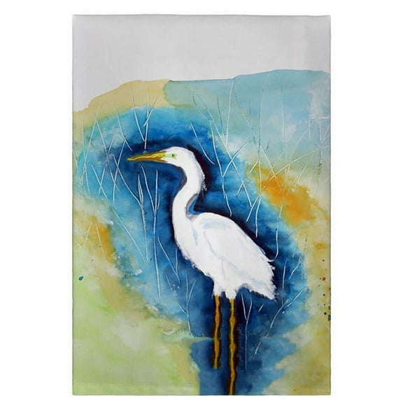 Betsy Drake GT453 Great Egret Left Guest Towel - 20 x 20 in.