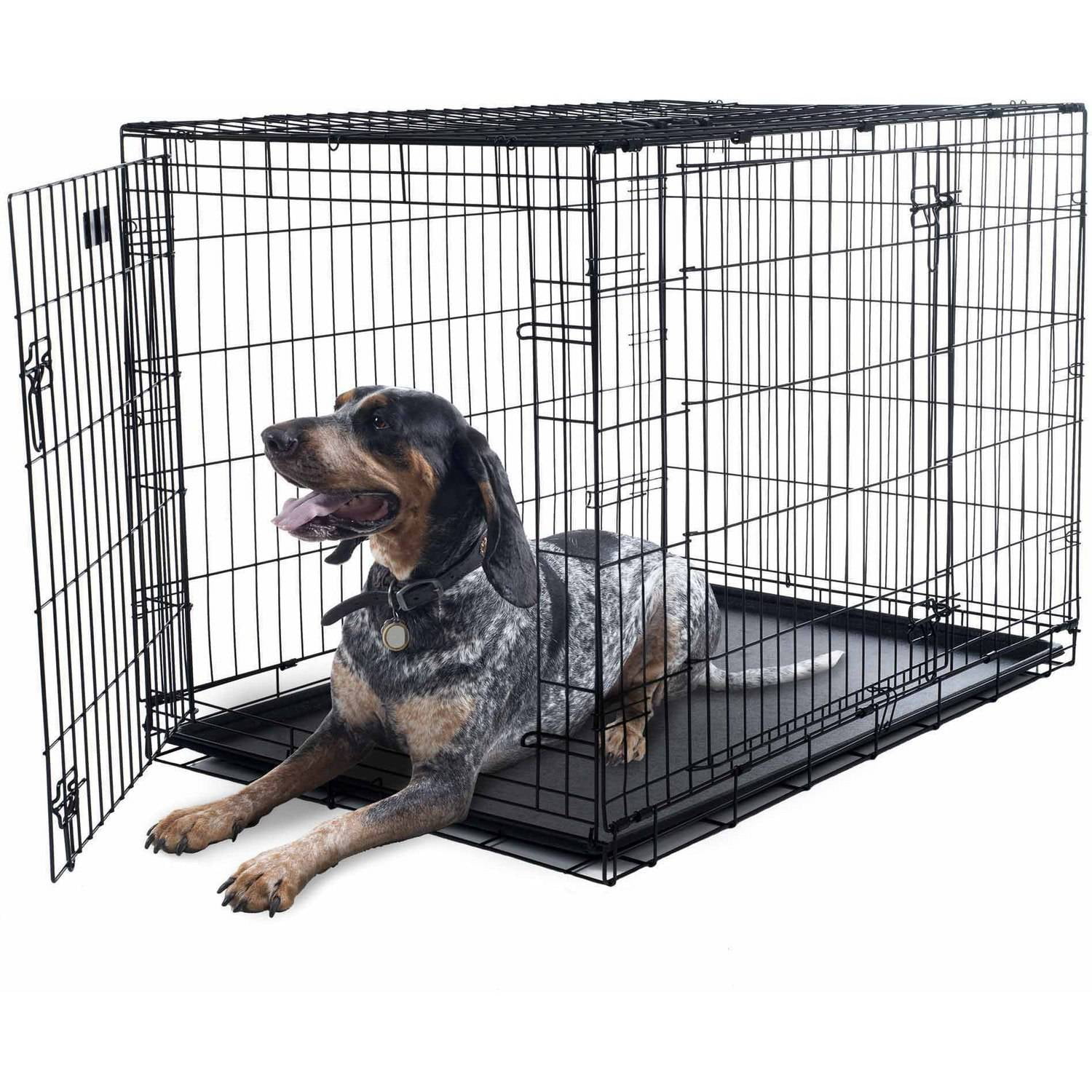 2 door dog crate with divider