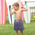 thumbnail image 4 of FORMRS Boys Swim Trunks Quick Dry Mesh Lining Beach Boardshorts, Sizes XS-XL, Vibrant Stained Glass Pattern, 4 of 7