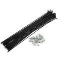 thumbnail image 1 of Unique Bargains 40 radios 14G J Bend 218 mm x 2 mm con cabecillas para bicicleta acero negro, 1 of 1
