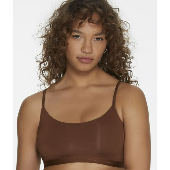 Calvin Klein UMBER Comfort Logo Unlined Bralette, US Large, NWOT
