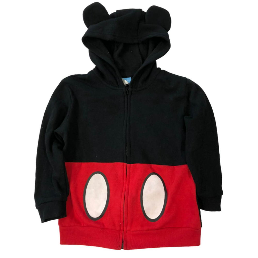 Disney - Disney Toddler & Boys Black & Red Mickey Mouse Zip Front ...