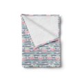 thumbnail image 2 of Baby Shower Soft Flannel Fleece Throw Blanket, Retro Hot Air Balloons at the Sky Among Clouds Winter Carnival Fairytale, Cozy Plush for Indoor and Outdoor Use, 50" x 70", Multicolor, by Ambesonne, 2 of 5