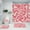 Pink and Cream, variant on 4Pcs Shower Curtain Sets, Yellow and Grey Watercolor Flowers Bathroom Decor Set with Rugs and Accessories, Bathroom Decor Sets, 72 X 72 Inches