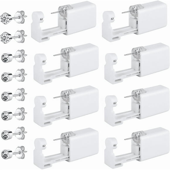 8 Pack Disposable Ear Piercing Gun With Ear Studs Painless And Safe Ear Piercing Kit For Girls Boys Women Men