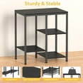 thumbnail image 6 of 4-Tier Adjustable Kitchen Microwave Stand, Multi-Purpose Metal Storage Cart for Coffee Station and Living Room, 6 of 6