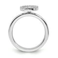 thumbnail image 2 of Sterling Silver Stackable Expressions Peace Symbol Diamond Ring - Size 6, 2 of 3