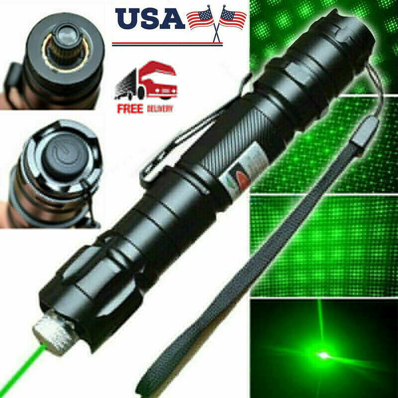 Green Dot Laser Pointer Pen Beam Light 532nm 1mW Long Range USB Rechargeable Pen 