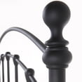 thumbnail image 3 of Sanford Metal Headboard Panel with Castings and Round Finial Posts, Matte Black Finish, Twin, 3 of 5