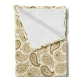 thumbnail image 2 of Beige Soft Flannel Fleece Throw Blanket, Oriental Traditional Paisley Detailed Motifs Color Contours Persian Culture Theme, Cozy Plush for Indoor and Outdoor Use, 70" x 90", Cream, by Ambesonne, 2 of 5