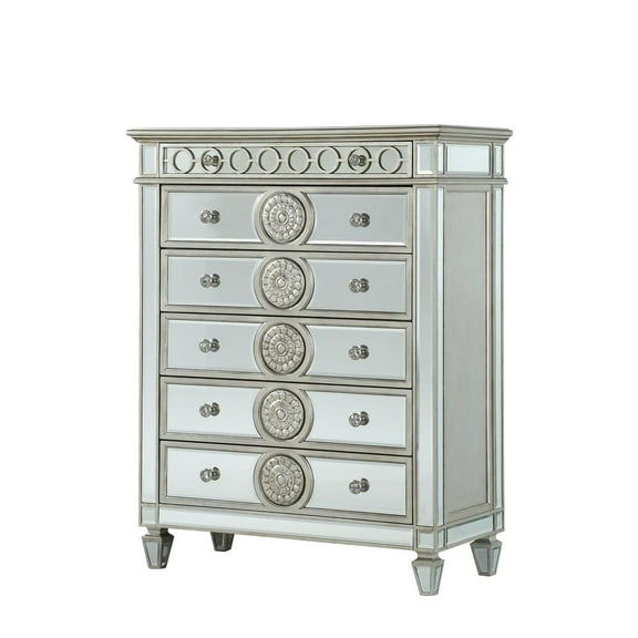 Acme Varian Chest with 6 Storage Drawers in Mirrrored