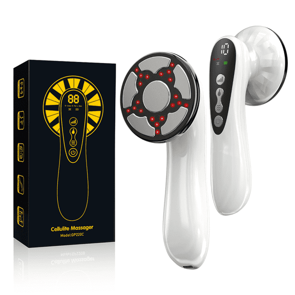 Ginpey 5‑IN‑1 Electric Vibrating Body Massager, Cordless Handheld Body Beauty Device for Belly Waist Leg Arm Skin Care