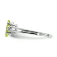 thumbnail image 3 of Primal Gold 14 Karat White Gold 8x4mm Marquise Peridot VS Diamond Ring, 3 of 7
