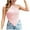 Pink, variant on Lindreshi Tank Tops for Women Women's Casual Fashion Knitting Color Contrast Bandage Backless Tank Tops