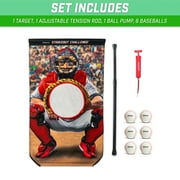 GoSports Strikeout Challenge Baseball Toss Doorway Game, Includes Universal Door Frame Tension Rod and Inflatable Baseballs with Ball Pump