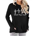 thumbnail image 2 of Jersey gráfico para mujer, sudadera con bolsillo, camiseta de manga larga para mujer, sudadera informal de alta capacidad, 2 of 6